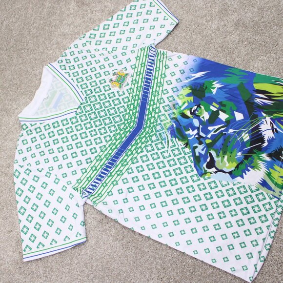 Sierra Leone Jersey Shirt Mens Large White/Green/Blue Football Soccer S/S Kit - Picture 8 of 13